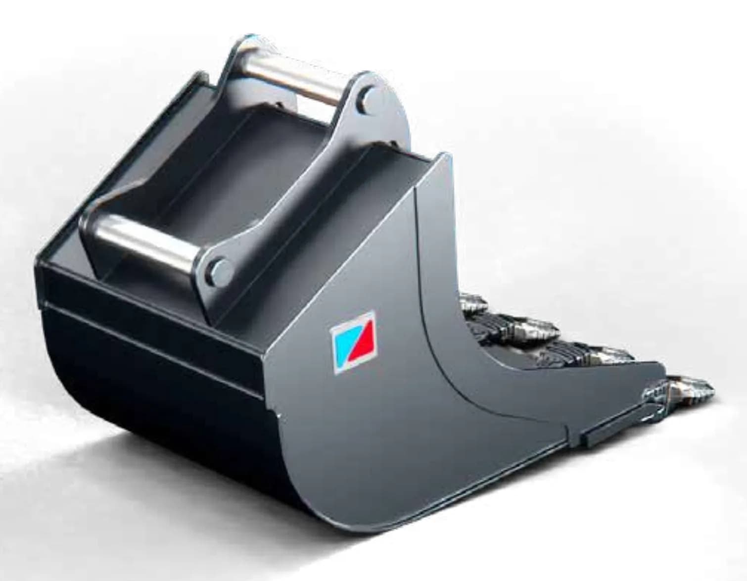 DS mini - dieplepel voor minigraver van achteren, met de constructiedetails