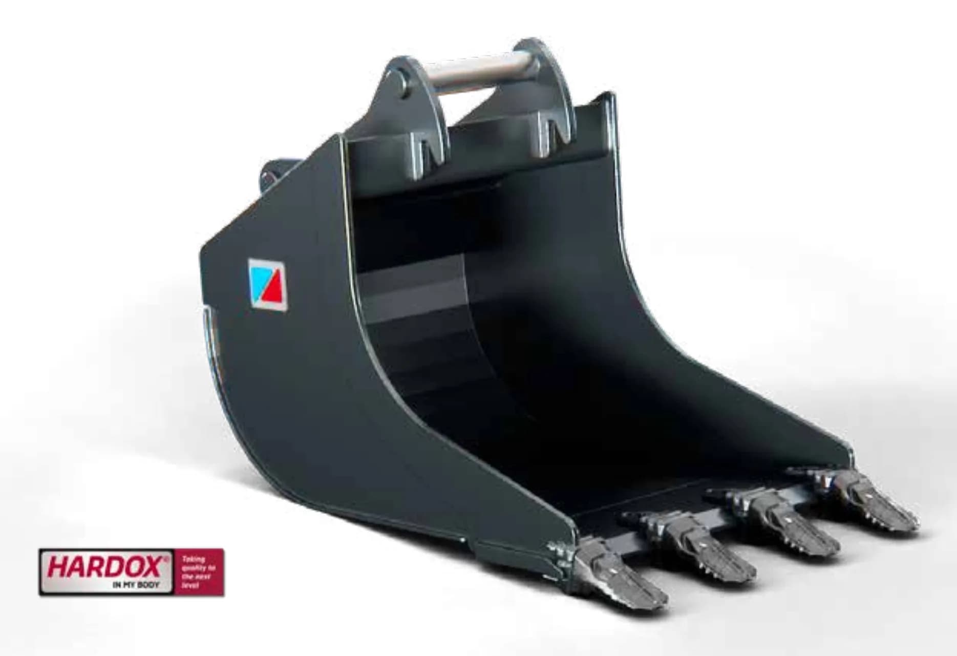 DS mini - dieplepel voor minigraver van voren, met de constructiedetails