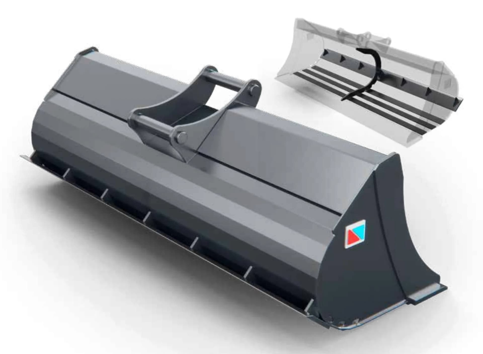GBP - vaste slotenbak, Italiaans profiel van achteren, met de constructiedetails