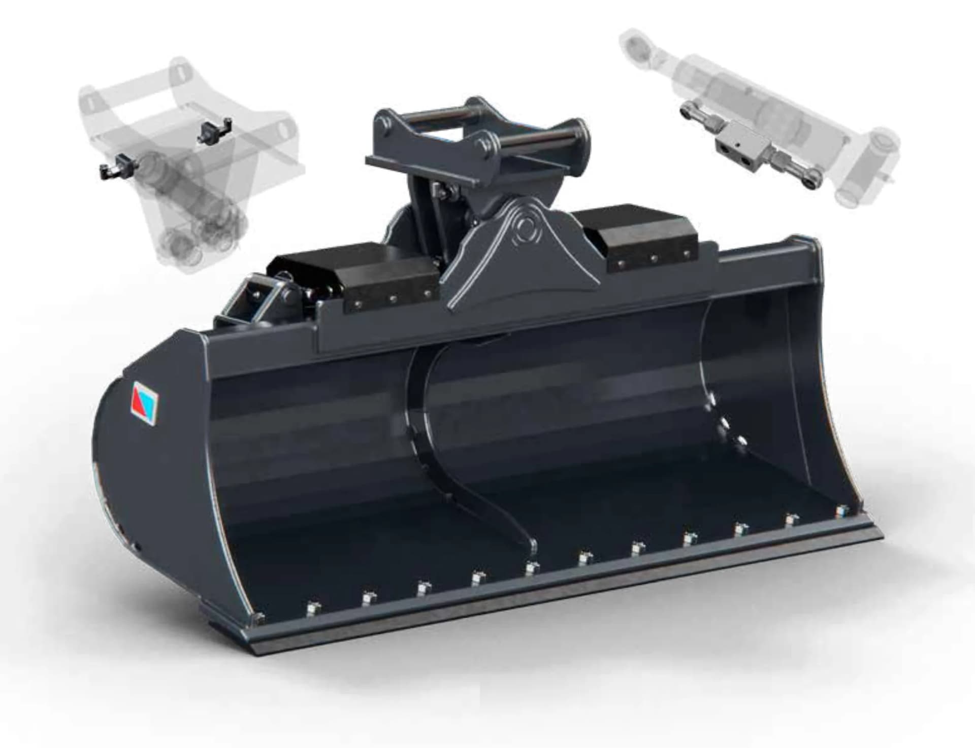 GBPH - hydraulisch kantelbare slotenbak van voren, met de constructiedetails