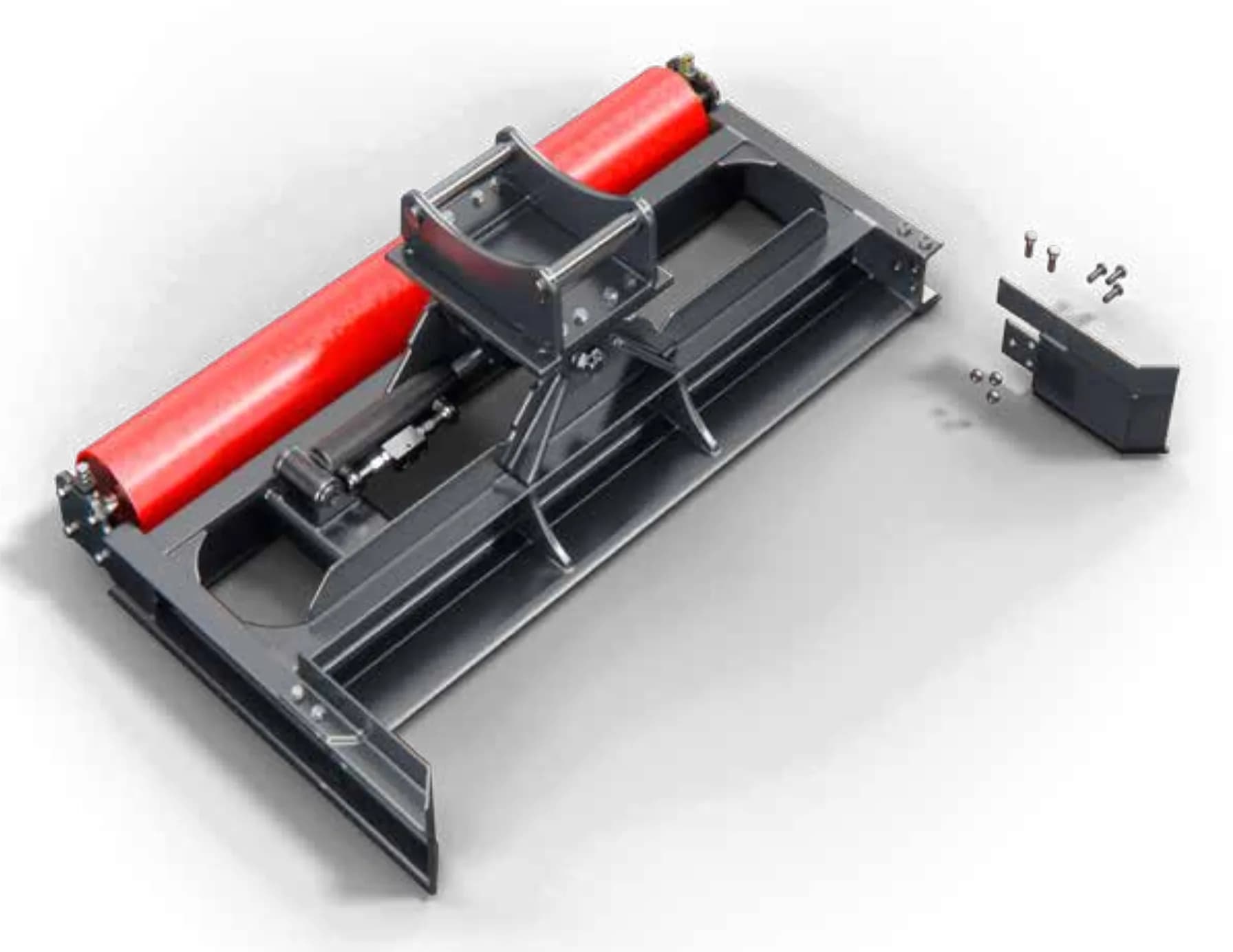 GRB - egaliseerbalk voor graafmachine van voren, met de constructiedetails