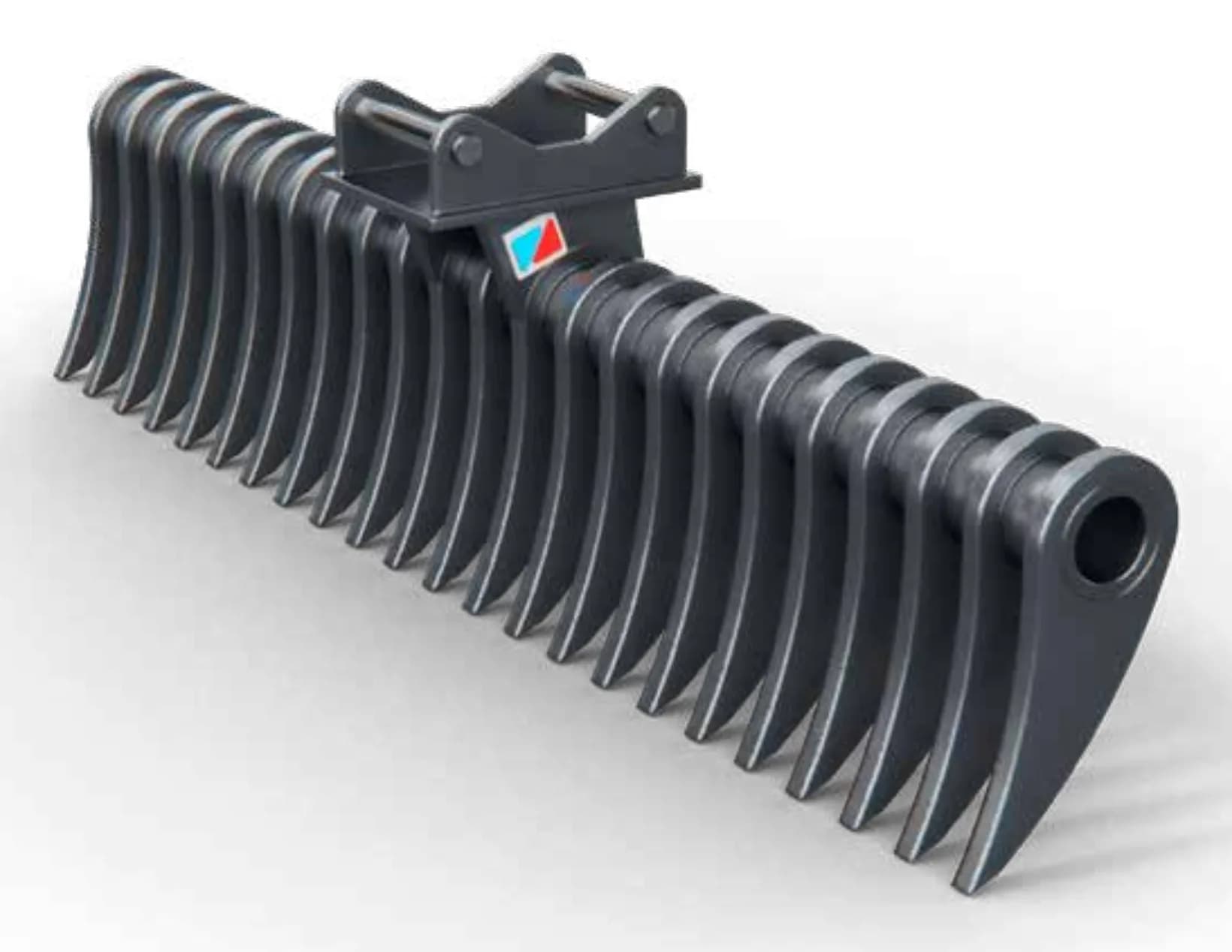LRS - korte harken voor minigravers van voren, met de constructiedetails