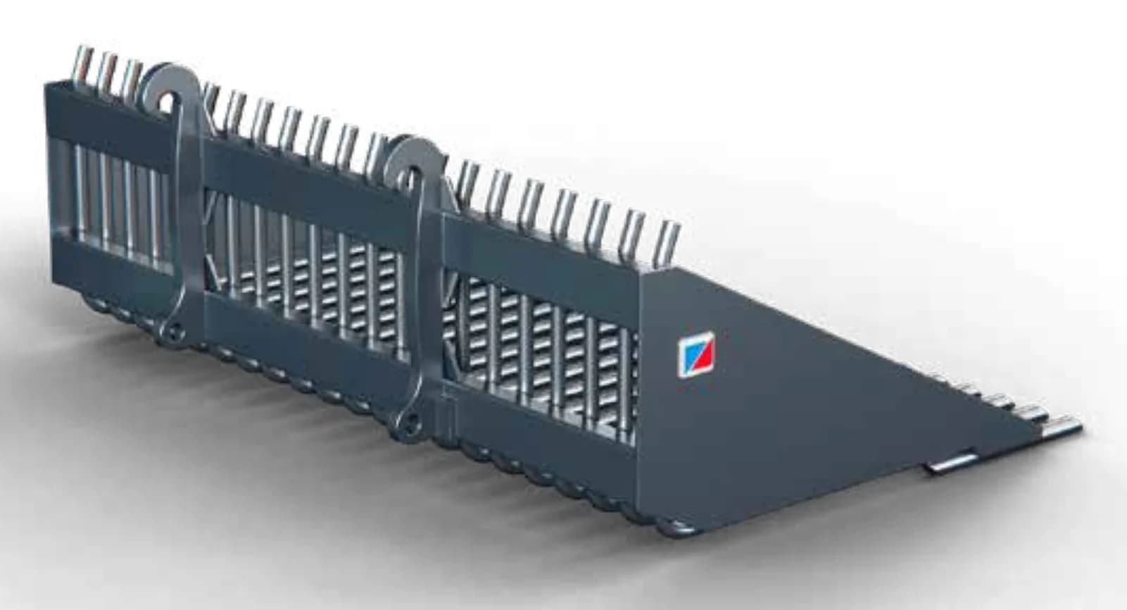 LSF - puinriek voor wiellader van achteren, met de constructiedetails