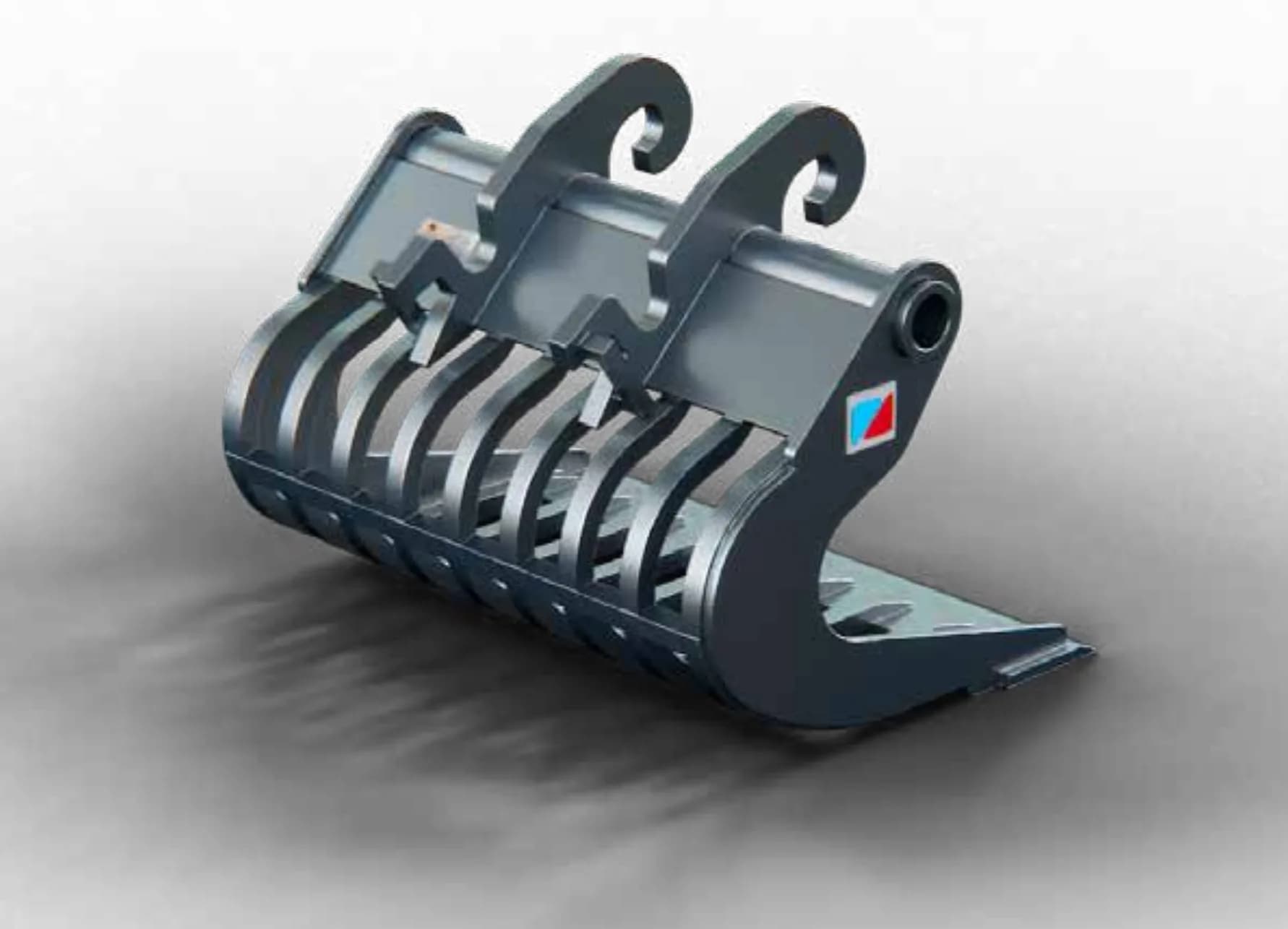 PDP mini - puinbak voor minigraver van achteren, met de constructiedetails