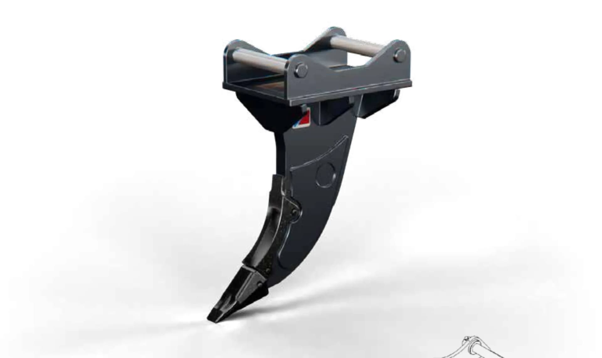 RIP - ripper, zware uitvoering van voren, met de constructiedetails